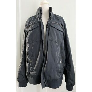 Tommy Hilfiger • Navy Bomber Jacket with High Collar and Sporty Style